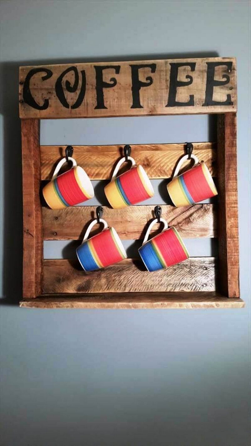 Diy Pallet Coffee Cup Holder Ideas Susie Harris