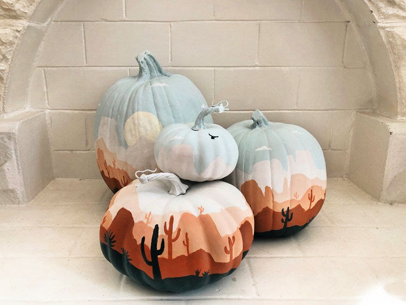 36 Easy DIY Painted Pumpkins That Looks Pretty - Susie Harris