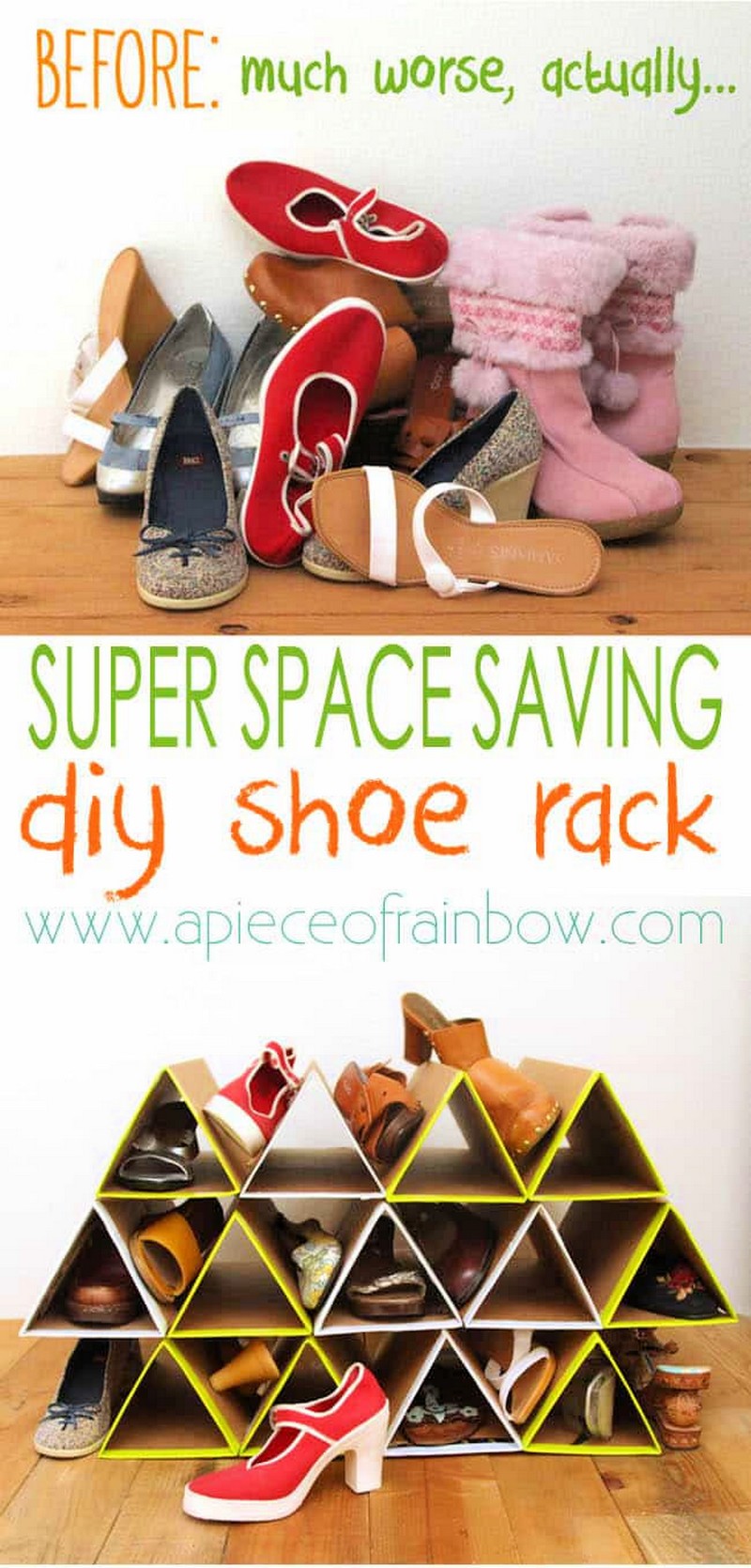 22 Easy DIY Shoe Rack Plans For Small Space - Susie Harris