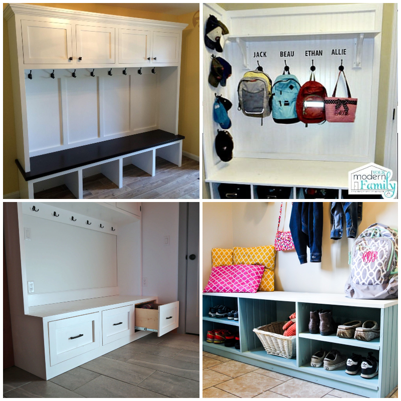 26 Easy To Build DIY Mudroom Bench Ideas - Susie Harris