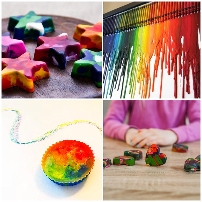 Easy Rainbow Crayons Craft