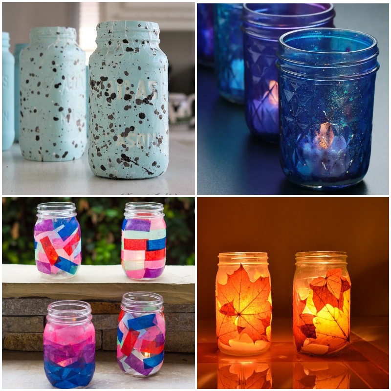 10 DIY Mod Podge Mason Jars Ideas - Susie Harris