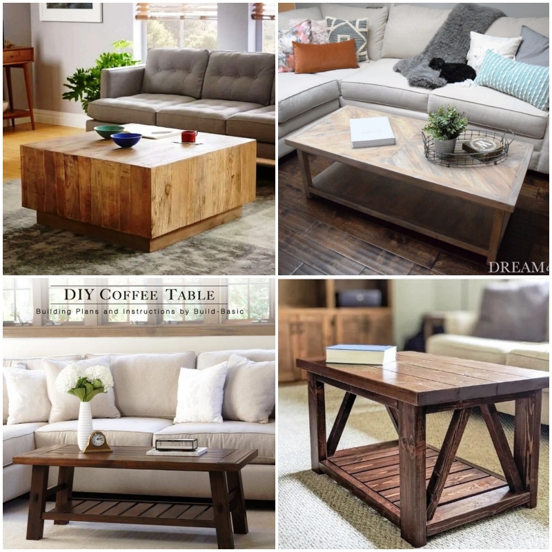 25 DIY Coffee Table Plans That Are Totally Free - Susie Harris