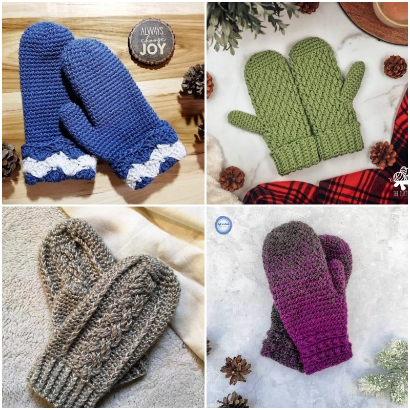 25 Warm And Cozy Mitten Crochet Patterns Susie Harris