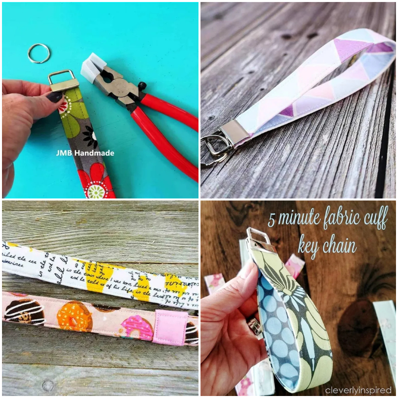 Easy DIY Fabric Cuff Keychain - Cleverly Inspired